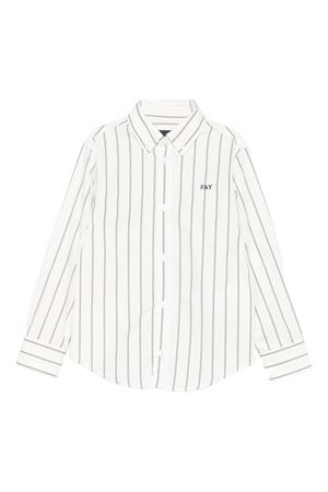 camicia in cotone bianco FAY KIDS | FX5P30P0561101VE